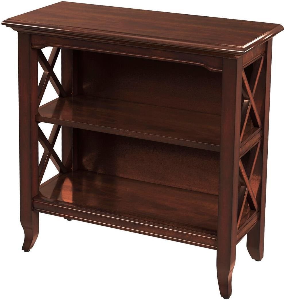 Butler Newport Transitional Rubberwood Cherry Veneer Bookcase: Butler Newport Transitional Rubberwood Cherry Veneer Bookcase Enhance your living space with this Elegant Rubberwood & Cherry Veneer Bookcase, featuring a stunning transitional design perfect for any 