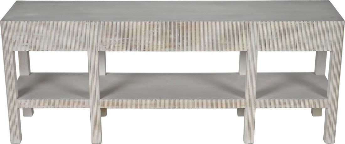 Conrad Collection White Wash Mahogany Console Table (1 of 12)