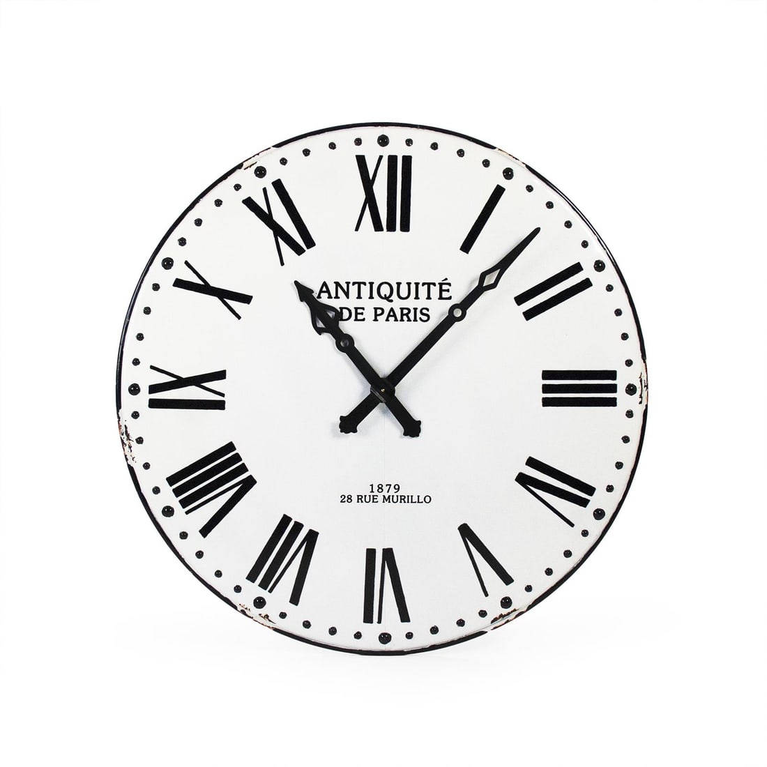 Zentique Corvin Wall Clock 43.5 Alabaster Finish Brass Iron (1 of 3)