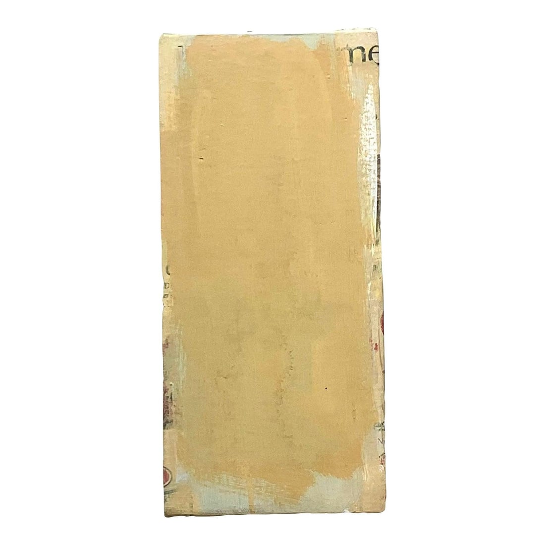 Vintage Russell Christoffersen Signed Gold Abstract Canvas Art: Vintage Russell Christoffersen Signed Gold Abstract Canvas Art This Vintage Abstract painting by Russell Christoffersen features a stunning golden hue as its central focus, showcasing a minimalist yet