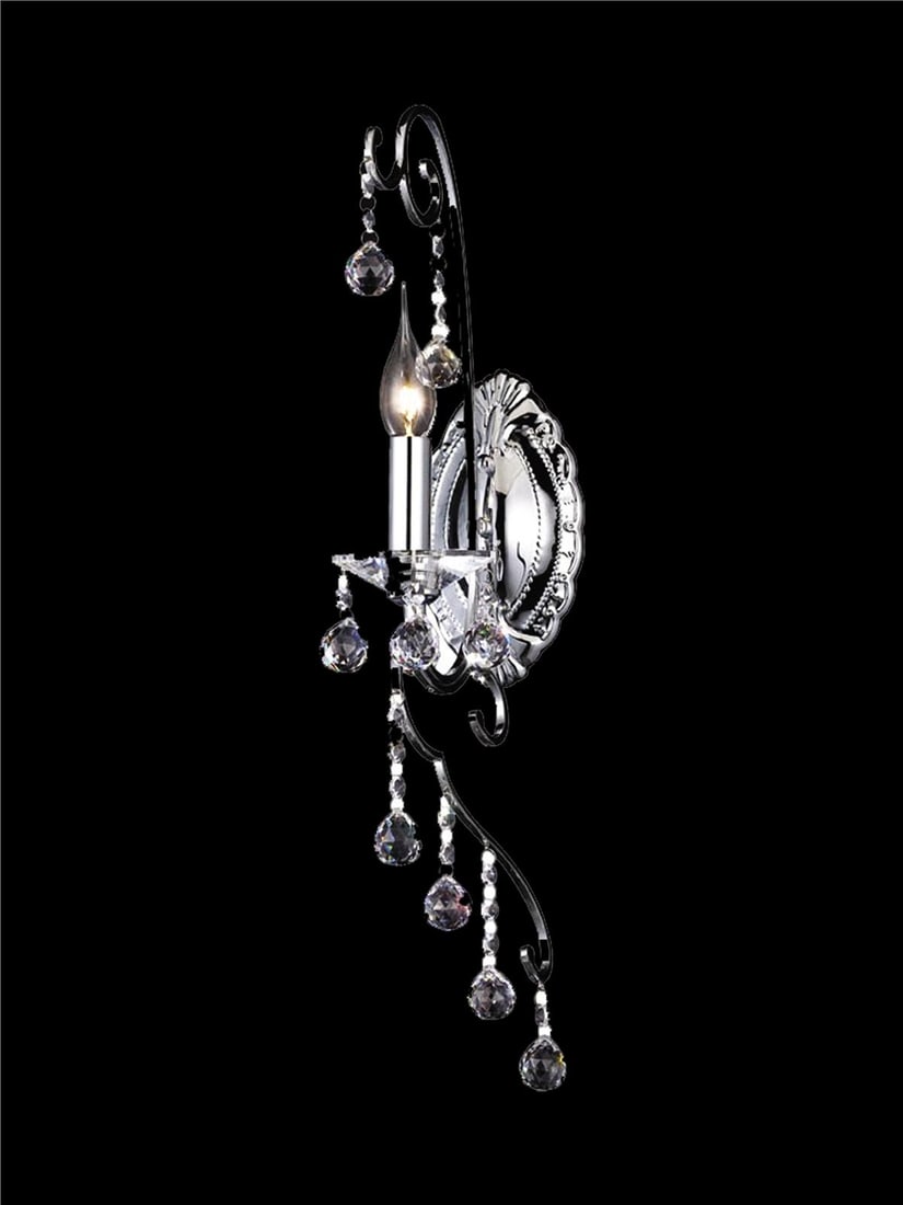 Dale Tiffany Hartley Crystal Wall Sconce Polished Chrome 3-Light (1 of 1)