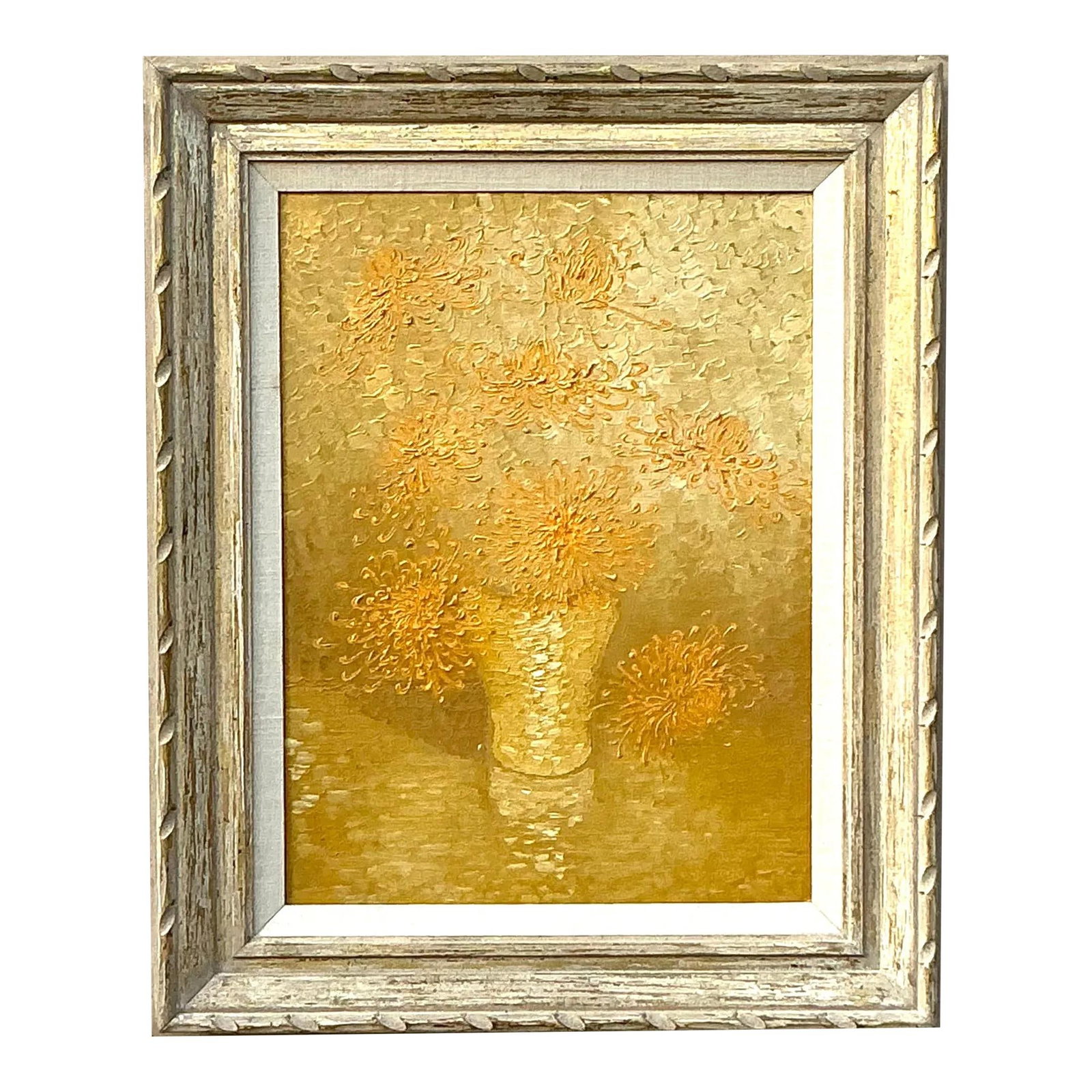 1965 Vintage Boho Floral Oil Painting on Board Unique Art Piece (1 of 8)