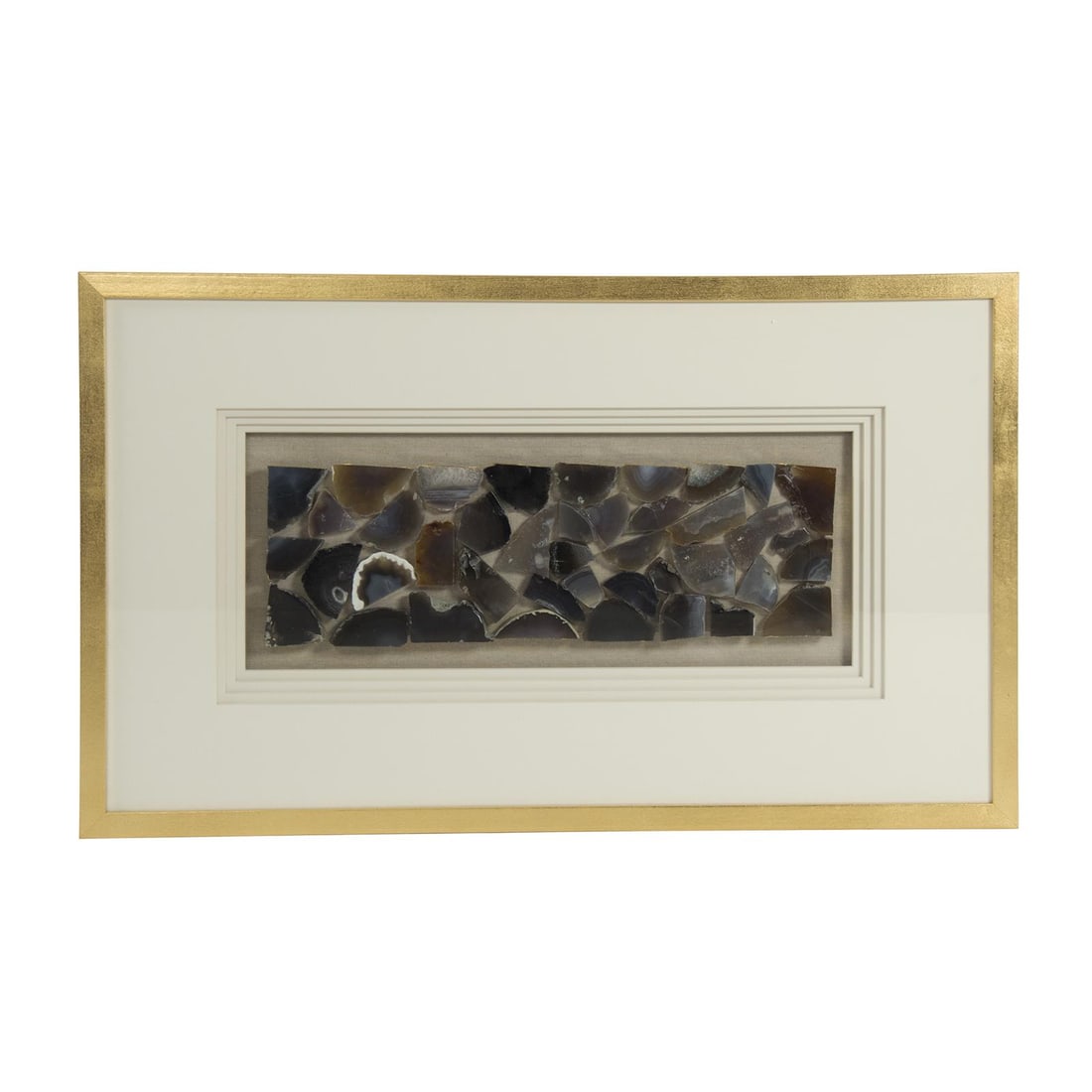 Zentique Abstract Geode Art Pouf in Gold Ebony Tones 23.5H 39.5W 2.25D: Zentique Abstract Geode Art Pouf in Gold Ebony Tones 23.5H 39.5W 2.25D This stunning piece of art features an elegant geode design in rich gold and ebony tones, perfect for adding a touch of sophistic