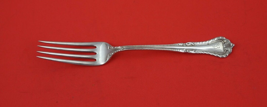 Lunt Old Dominion Sterling Silver Dinner Fork Monogrammed 7 3/8 inches (1 of 2)