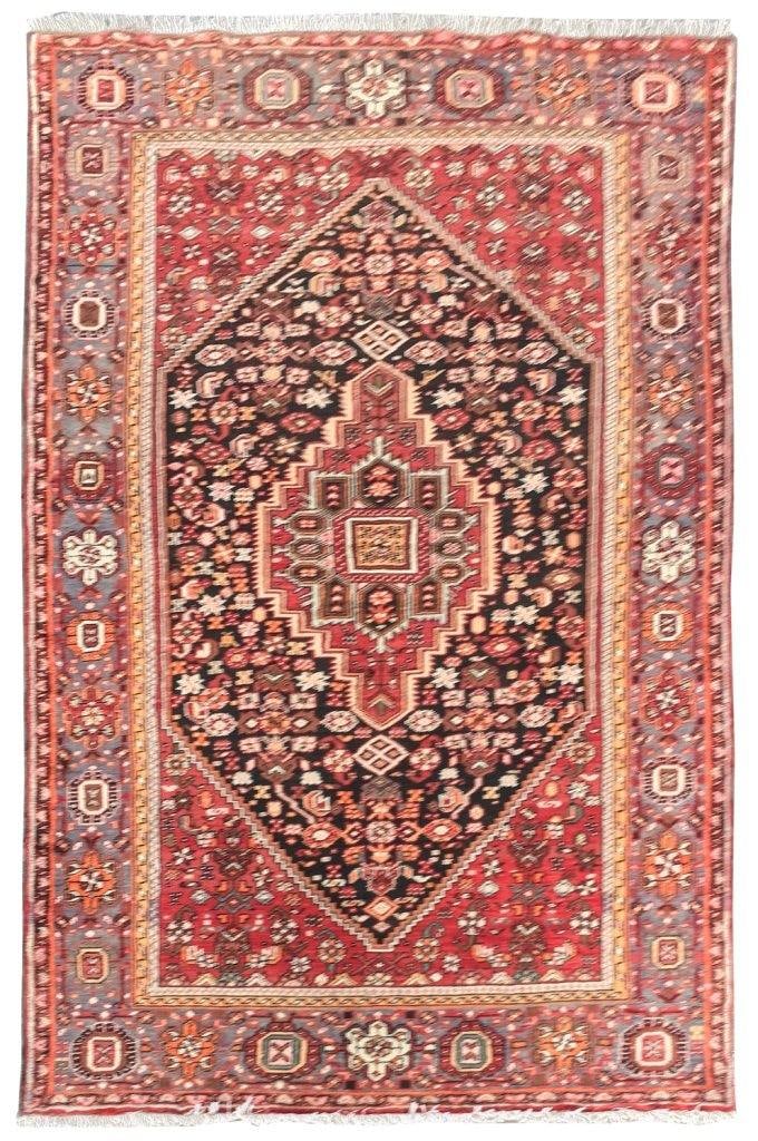 Handcrafted 4.5 x 6.11 Dark Blue Persian Zanjan Rug: Handcrafted 4.5 x 6.11 Dark Blue Persian Zanjan Rug Free continental US Shipping Introducing the Dark Blue Persian Zanjan Rug, a sophisticated and elegant addition to your home. Handwoven by skilled a