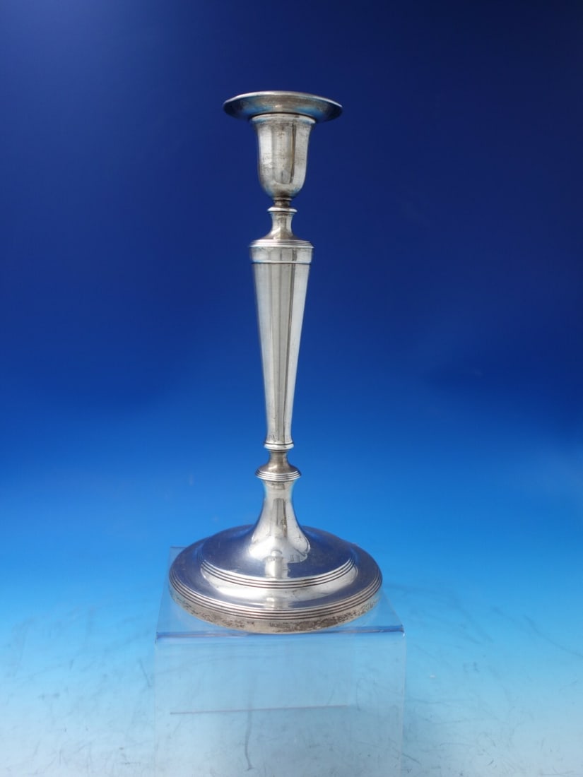 Tiffany & Co Hamilton Sterling Silver Candlestick 14.7 ozt c. 1930: Tiffany & Co Hamilton Sterling Silver Candlestick 14.7 ozt c. 1930 This impressive Hamilton (also known as Gramercy) candlestick by Tiffany & Co. showcases the exquisite craftsmanship typical of the b