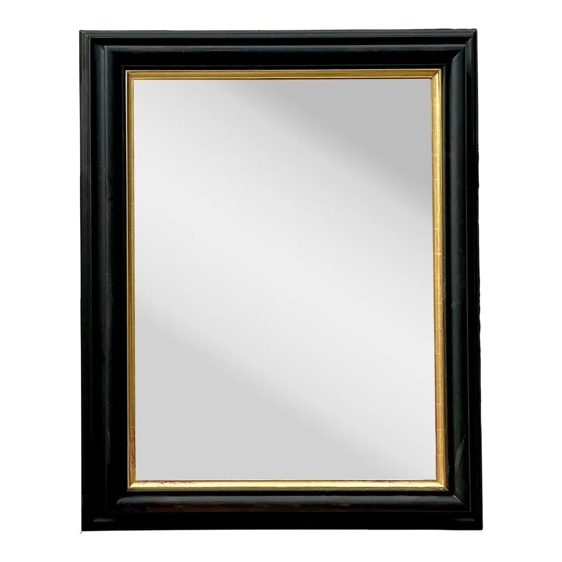 Vintage Regency Gilt Tipped Mirror Black 51.5 x 64.75 (1 of 5)