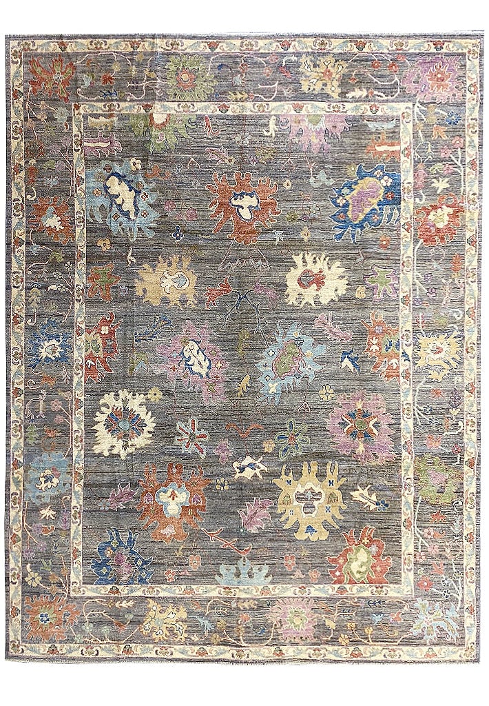 New Handwoven Oushak Area Rug 9.2 x 11.5 Gray Green: New Handwoven Oushak Area Rug 9.2 x 11.5 Gray Green Free continental US Shipping Elevate your home decor with this exquisite 9' x 11' New Oushak Rug in a soothing Gray Green palette. Handwoven with me