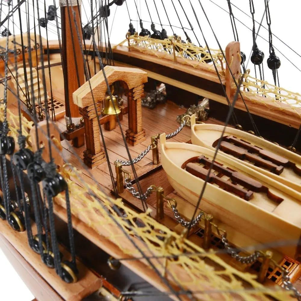Hand-Built USS Constitution Ship Model in Mahogany and Cedar (1 of 18)