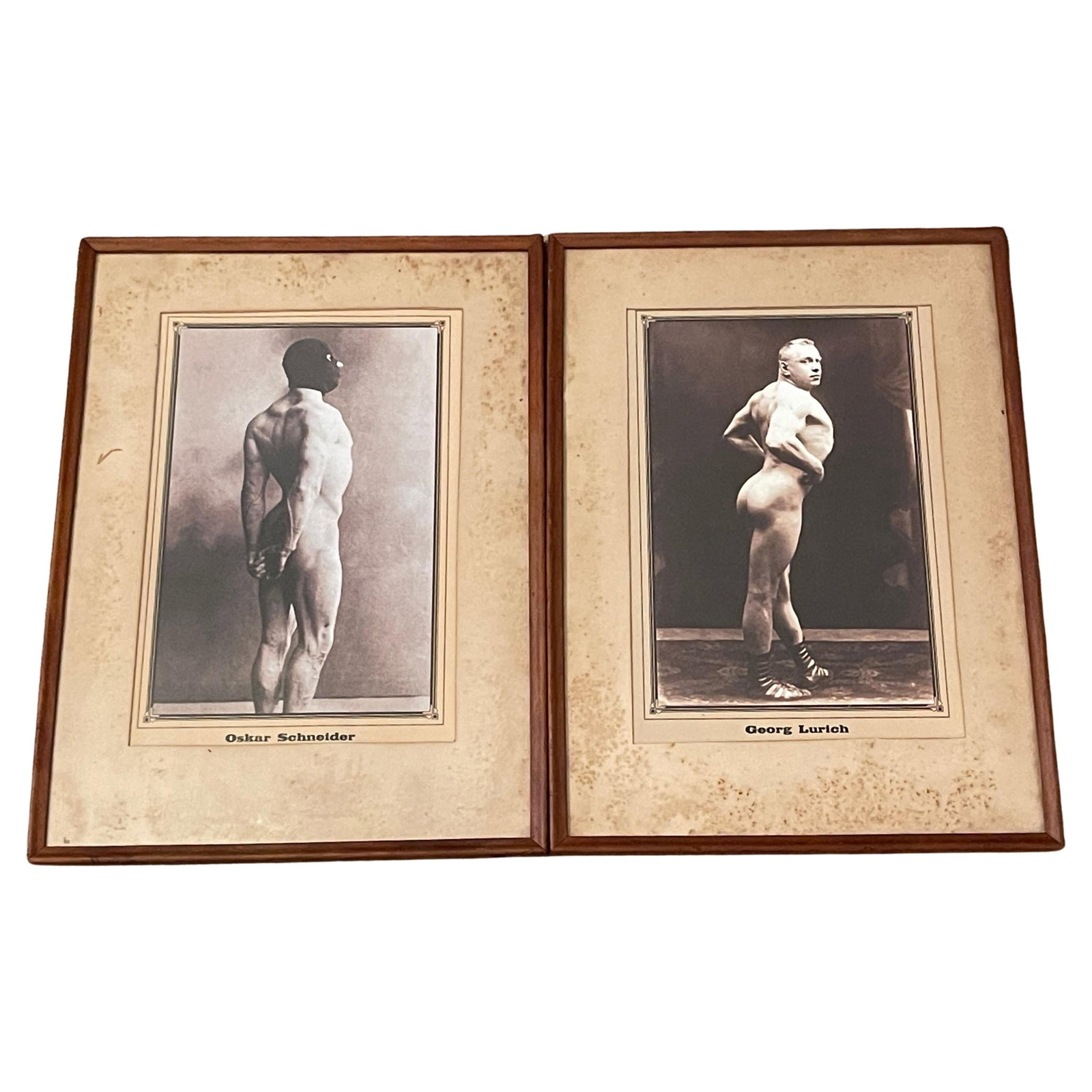 Set of 2 Vintage Greco-Roman Wrestling Posters Oskar Schneider Georg Lurich: Set of 2 Vintage Greco-Roman Wrestling Posters Oskar Schneider Georg Lurich This remarkable pair of Greco-Roman tournament posters features the iconic Oskar Schneider and Georg Lurich, showcasing the 