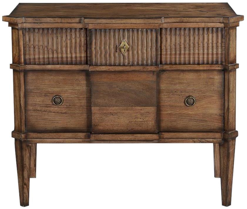 St. Denis Nightstand Rustic Pecan Solid Wood: St. Denis Nightstand Rustic Pecan Solid Wood Enhance your bedroom with the Stylish St. Denis Nightstand, featuring a charming Rustic Pecan finish that complements any decor. This nightstand is designe