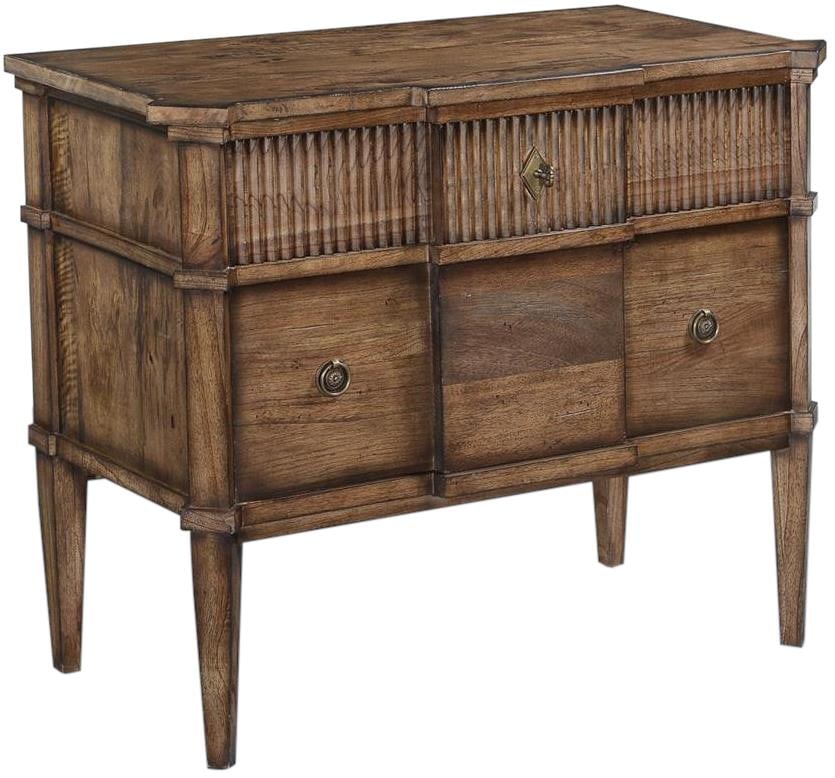 St. Denis Nightstand Rustic Pecan Solid Wood - 4