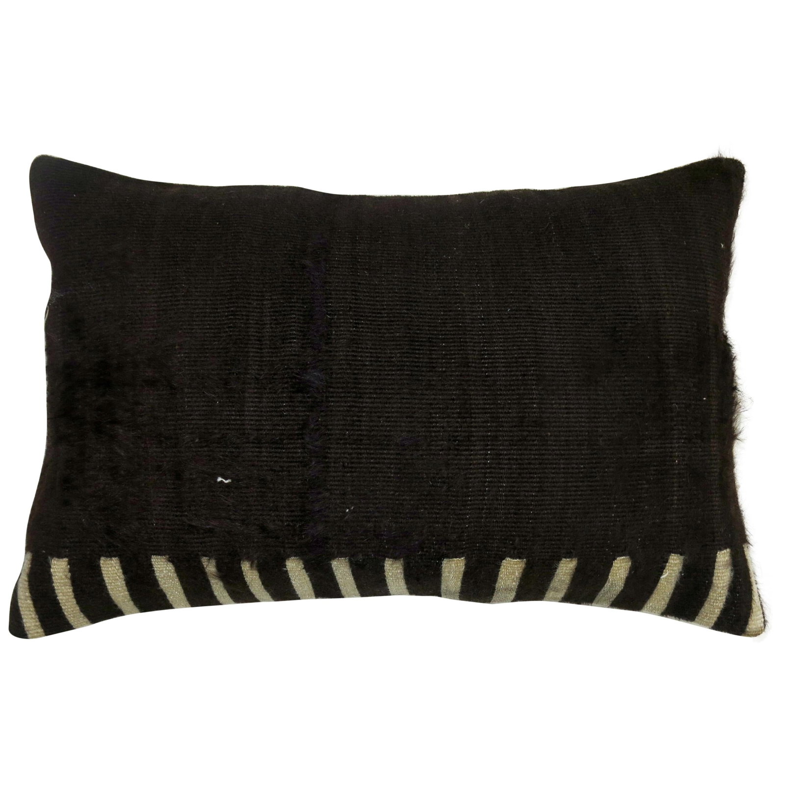 Minimalist Mohair Rug Lumbar Pillow 15 x 23 in (1 of 4)