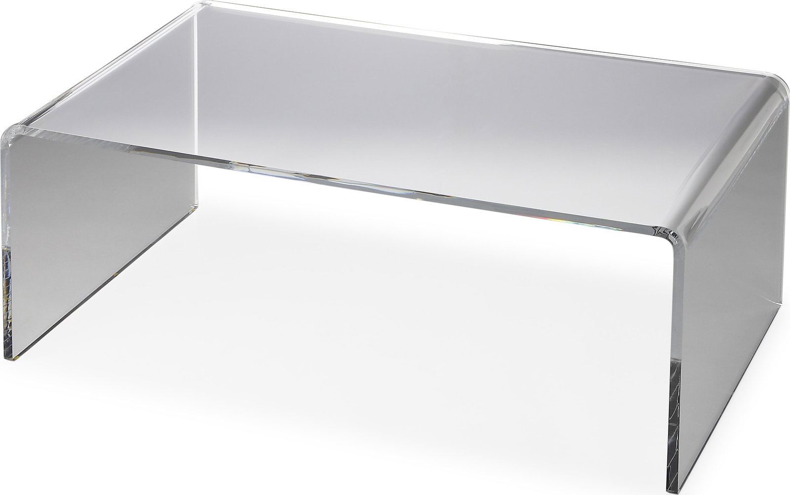Contemporary Clear Acrylic Coffee Table Rectangular Modern Design - 2