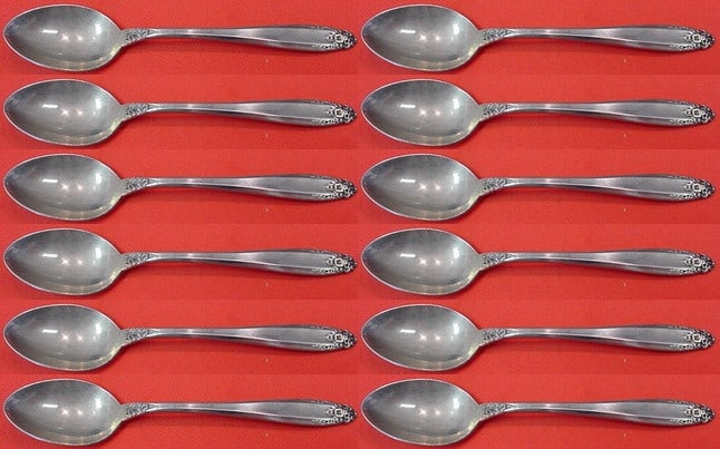 International Sterling Silver Prelude Demitasse Spoon Set 12 Pieces (1 of 3)