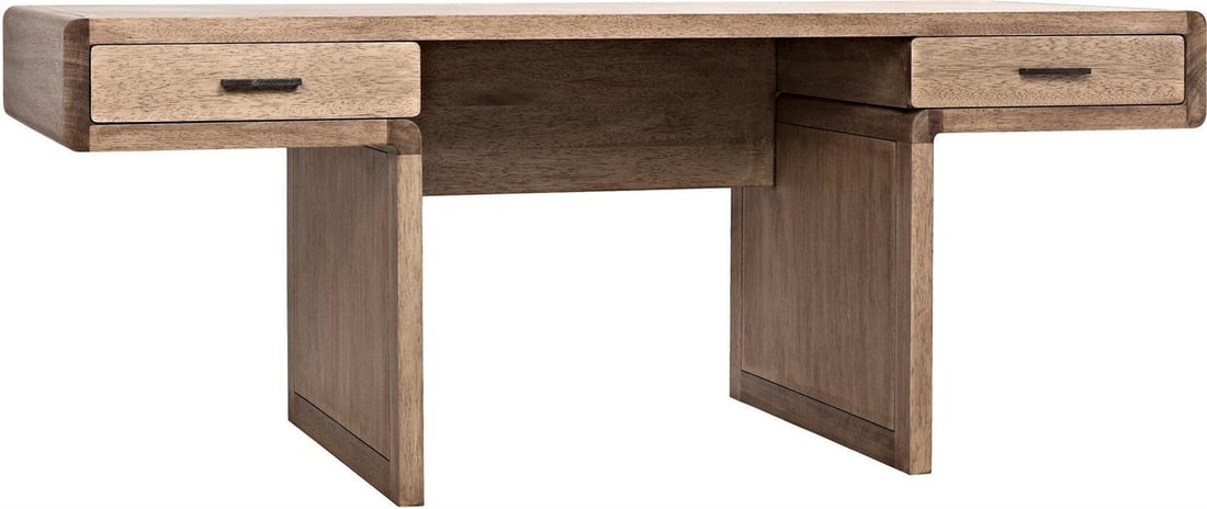 Noir Degas Desk English Traditional Washed Walnut Finish (1 of 9)