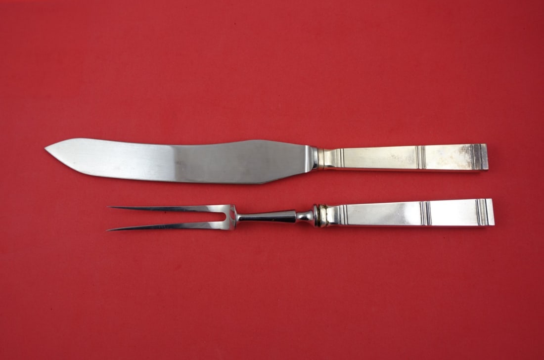 Grann & Laglye Cardinal Sterling Silver Carving Set 10 1/8 Inch (1 of 2)