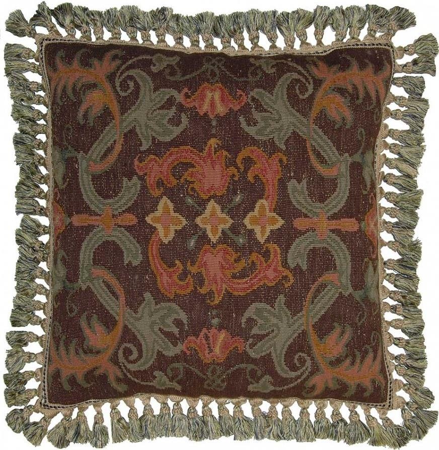 Provence Home 22x22 Aubusson Style Hand-Dyed Velvet Pillow: Provence Home 22x22 Aubusson Style Hand-Dyed Velvet Pillow This exquisite hand-dyed velvet throw pillow combines elegance and comfort, making it a perfect accent for any room. Crafted in the Aubusson 