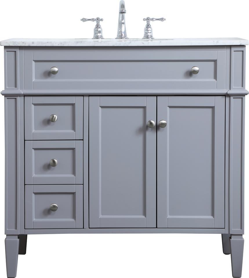 Elegant Lighting Modern Gray Bathroom Vanity with Storage (1 of 1)