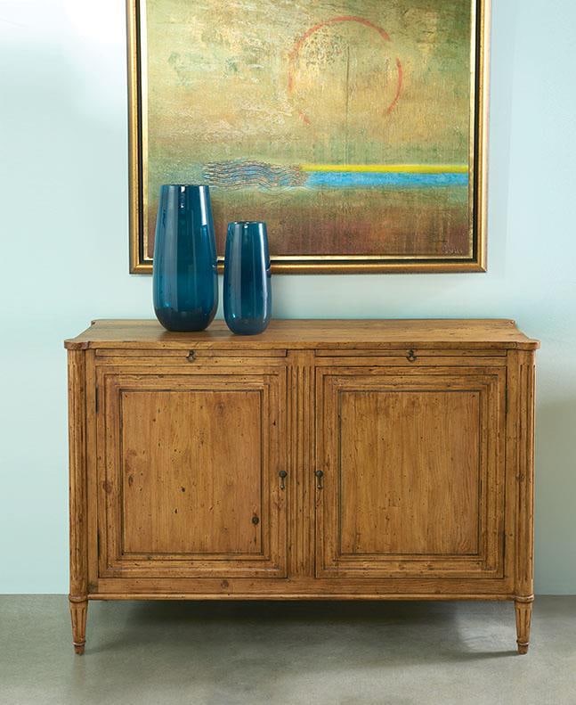 Port Eliot French Style Olde Pine Wood Cabinet 40H 60W 20D (1 of 1)
