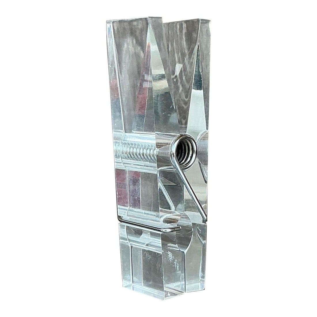 Oversized Vintage Boho Lucite Clothes Pin Sculpture (1 of 10)