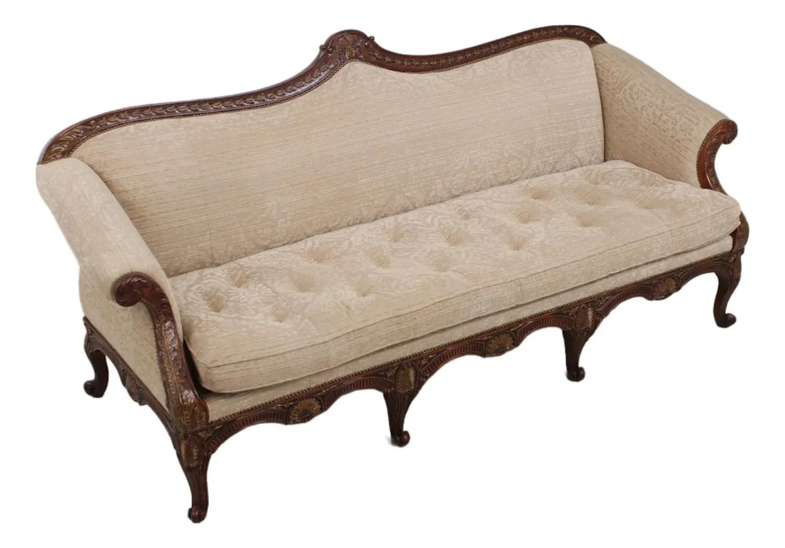 Althorp Collection Georgian Style Mahogany Sofa with Tufted Cushion (1 of 10)