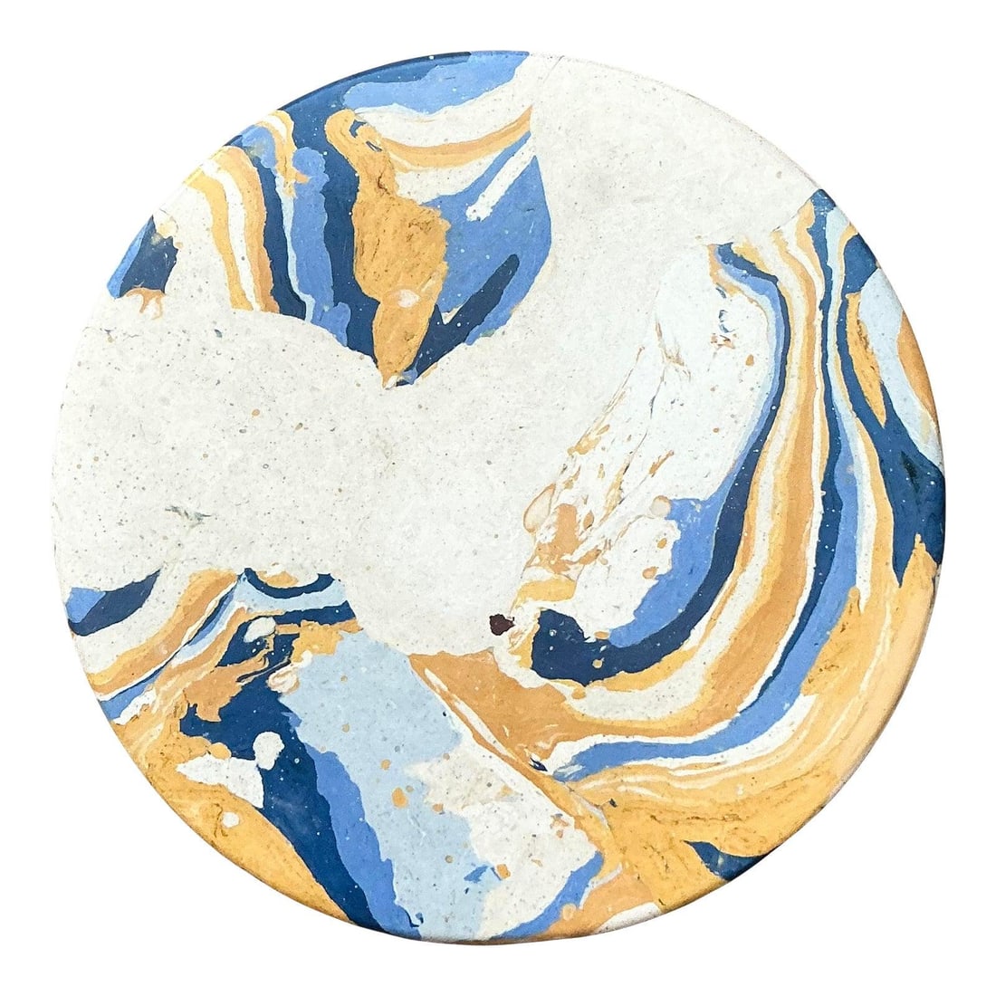 Vintage Scagliola Plaster Plinth With Bold Marbled Pigment Design: Vintage Scagliola Plaster Plinth With Bold Marbled Pigment Design This vintage Scagliola plinth is crafted using the traditional Italian technique of combining plaster and pigments to create a