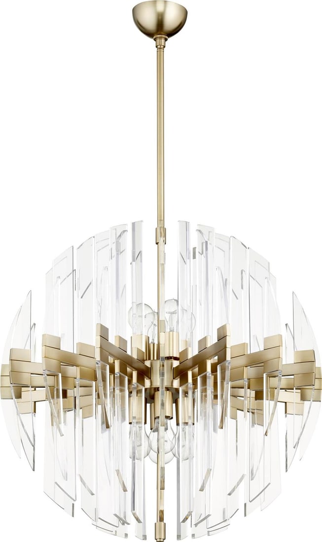 Cyan Zion Modern Sphere Pendant Light Aged Brass 8 Bulb E26 (1 of 1)