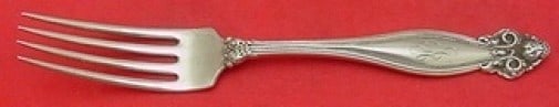 International Sterling Silver Dinner Fork Jeanne D'Arc 7.5 Inch Monogrammed (1 of 1)