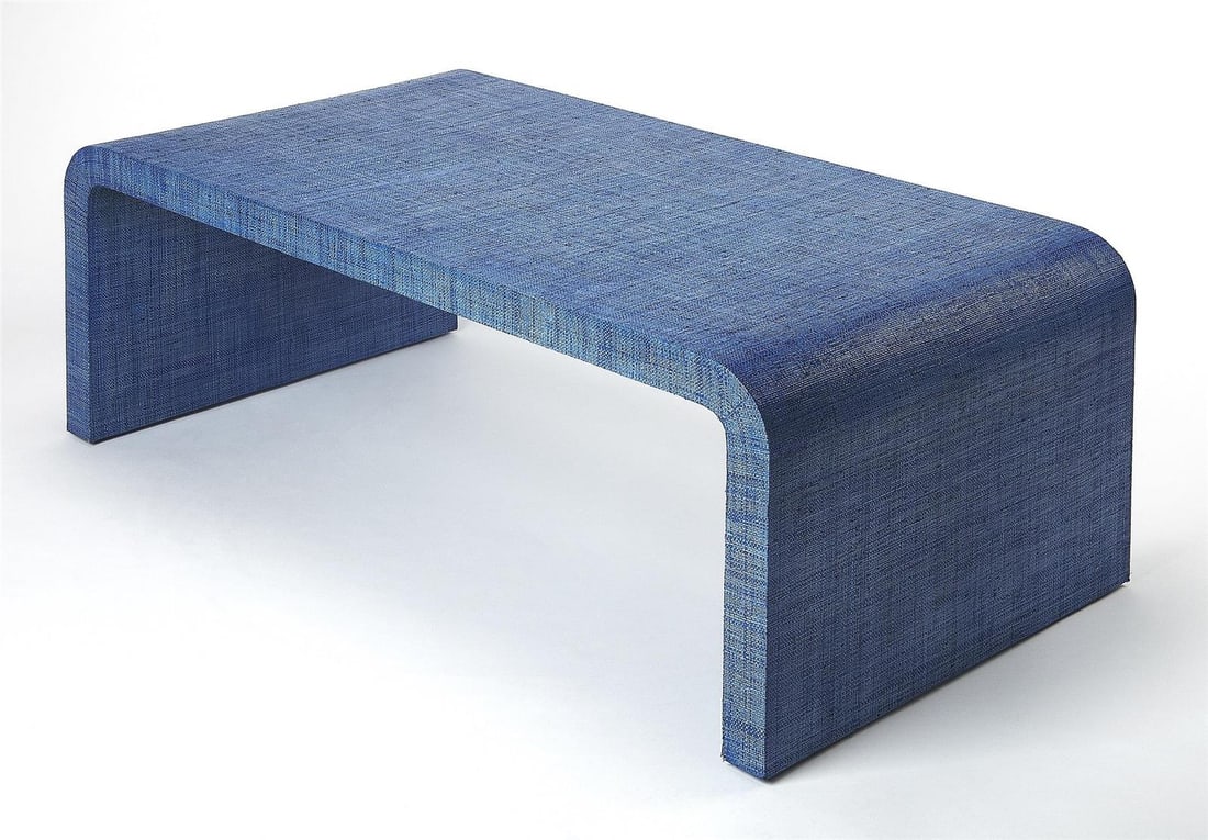 Butler Chatham Rectangular Blue Navy Coffee Table 48 x 26 (1 of 5)