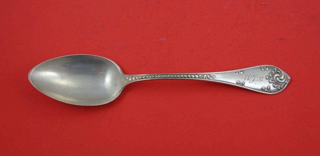Towle Rustic Sterling Silver Serving Spoon 8.25 inches Monogrammed (1 of 2)