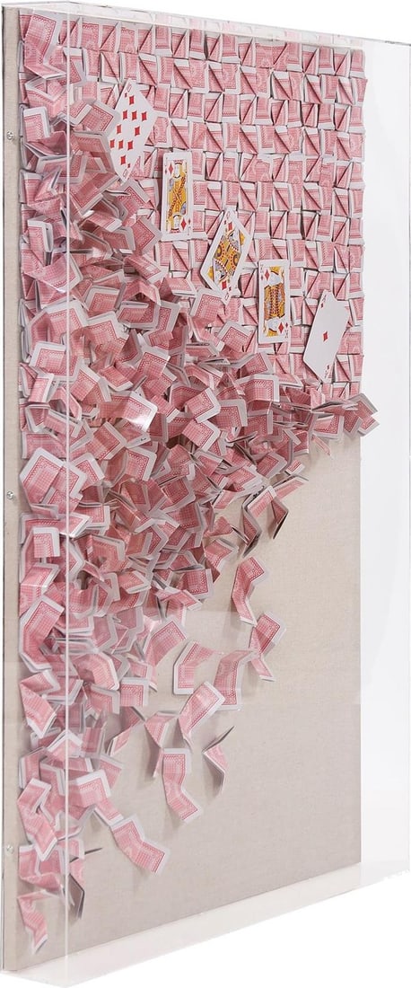 Howard Elliott Royal Flush Recycled Wall Art Contemporary Playing Cards (1 of 5)