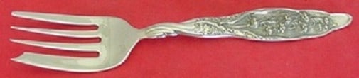 Whiting Sterling Silver 6 1/8" Salad Fork Lily of the Valley Pattern: Whiting Sterling Silver 6 1/8" Salad Fork Lily of the Valley Pattern This exquisite salad fork from the renowned Whiting brand features the elegant Lily of the Valley pattern. Crafted from