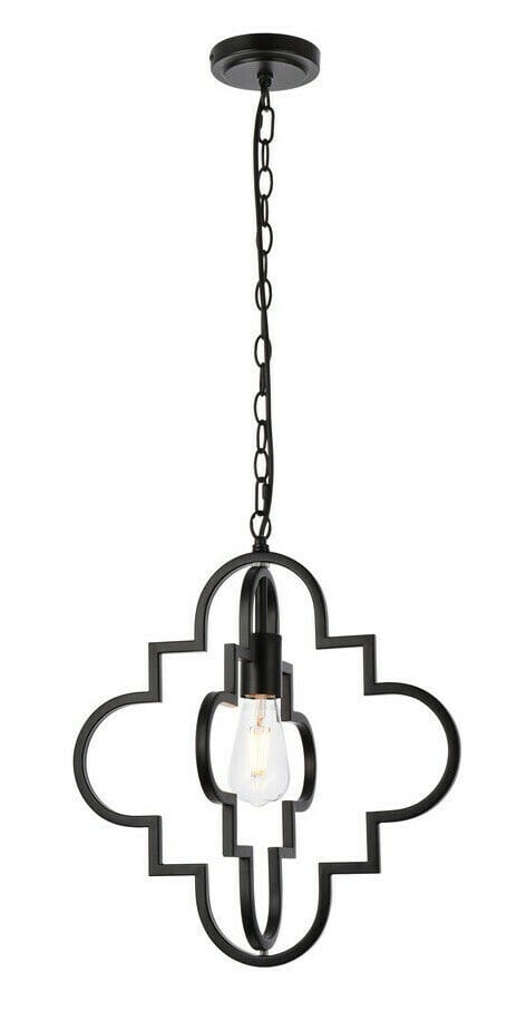 Living District Sandara Black Iron Pendant Light 1 Bulb: Living District Sandara Black Iron Pendant Light 1 Bulb This mid-century modern pendant chandelier features a single light and a sleek black finish, making it a stylish addition to kitchens, dining ro