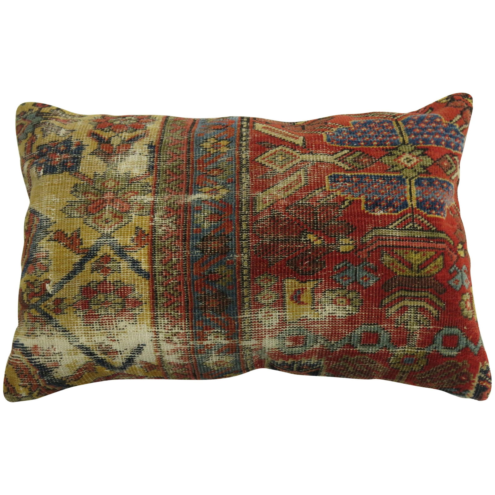 Antique Persian Mahal Rug Pillow with Cotton Back (1 of 4)