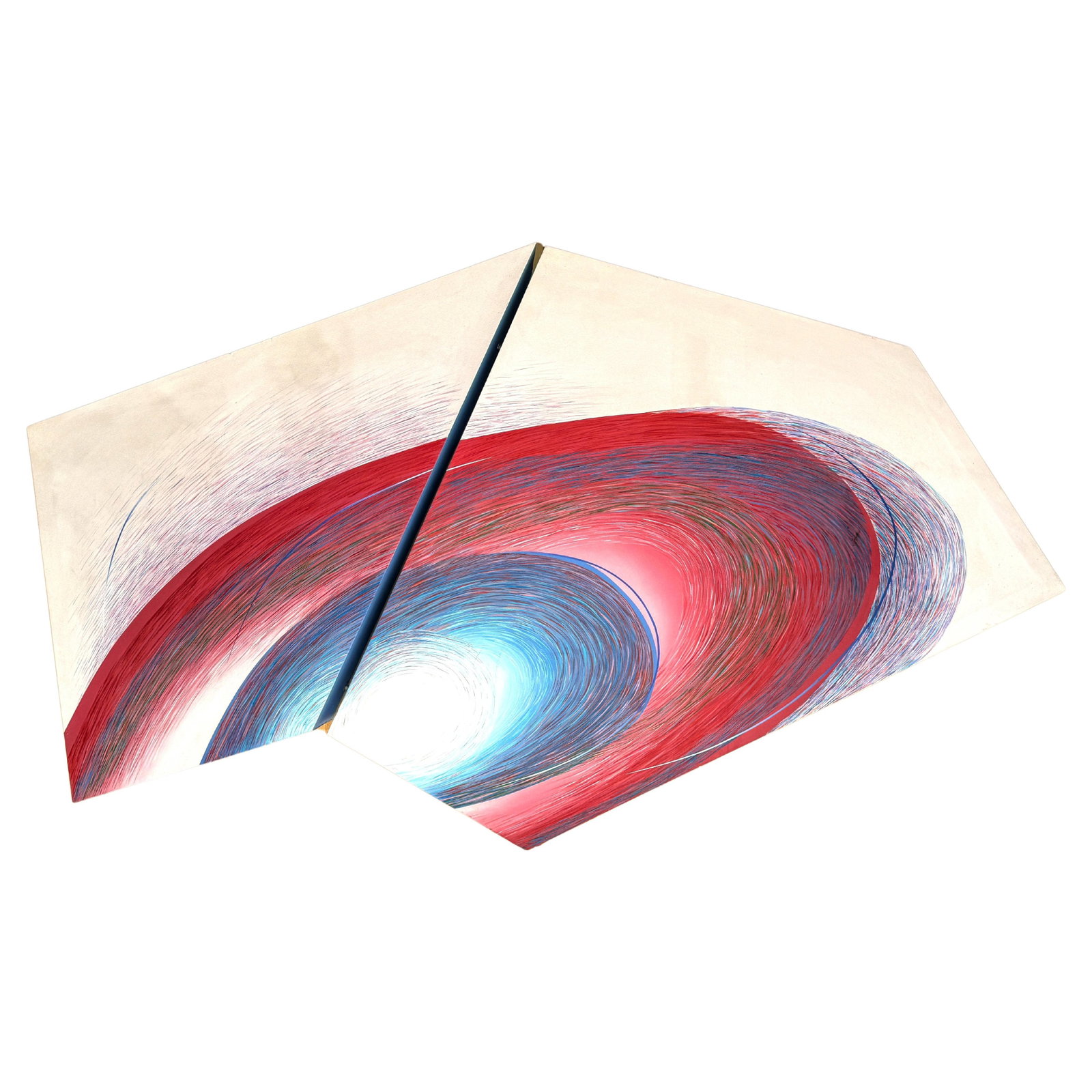 Yoko Haru Tsunagi #4 1987 Modern Acrylic Canvas Diptych: Yoko Haru Tsunagi #4 1987 Modern Acrylic Canvas Diptych Discover 'Tsunagi, #4' (1987) by renowned Japanese-American artist Yoko Haru, a striking example of modern abstract art. This three-dimensional 