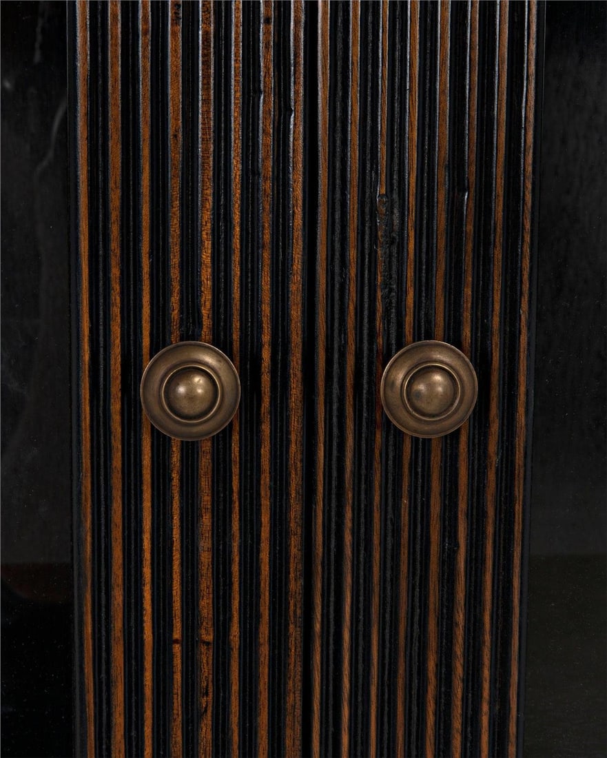 Elegant Noir Noho Mahogany Hutch Hand-Rubbed Black Finish (1 of 17)
