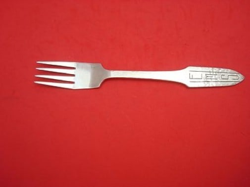 Dirk Van Erp Pattern 24 Sterling Silver Hand Hammered Dinner Fork 7 3/4" (1 of 1)