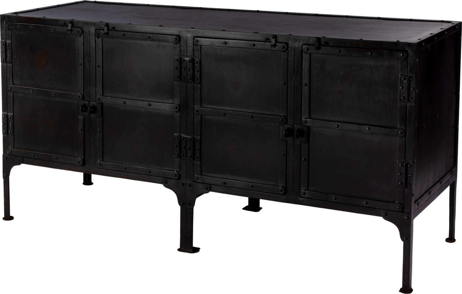Butler Black Iron Owen Console Cabinet Industrial Style Storage 62" (1 of 1)
