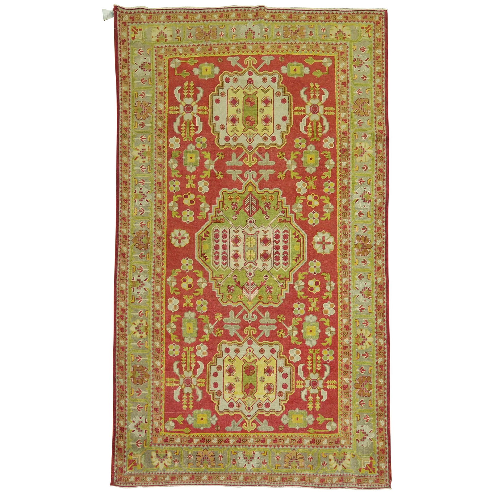 Early 20th Century Khotan Wool Hand Woven Prairie School Rug (1 of 10)