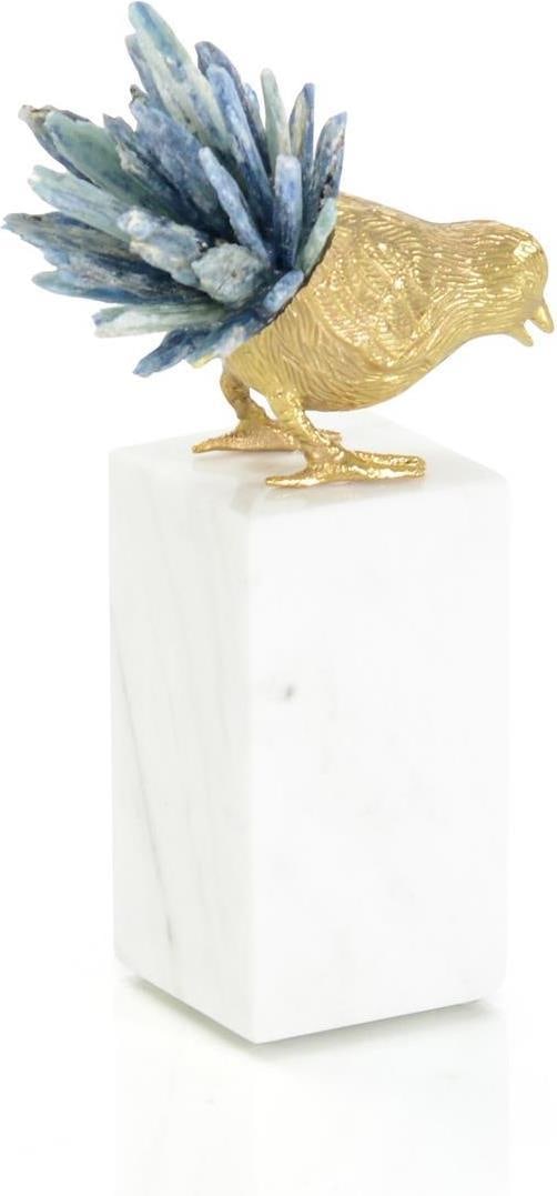 John-Richard Brass Bird Ornament 8H 5.25W 2.50D: John-Richard Brass Bird Ornament 8H 5.25W 2.50D This elegant vintage-style brass bird ornament is a stunning decorative piece that adds charm to any setting. Crafted with attention to detail, this