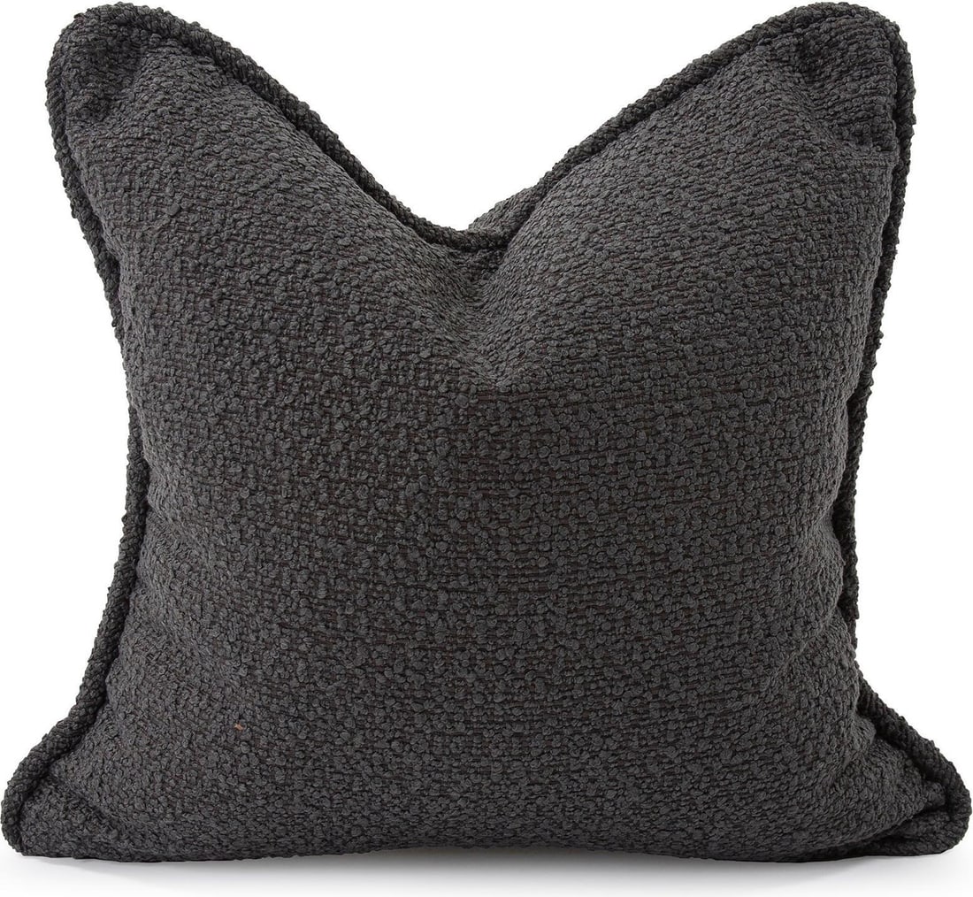 Howard Elliott Charcoal Gray Square Pillow 24x24 Hand-Finished: Howard Elliott Charcoal Gray Square Pillow 24x24 Hand-Finished Enhance your living space with this stylish Charcoal Gray Square Barbet Pillow. Designed for comfort and aesthetics, this pillow features