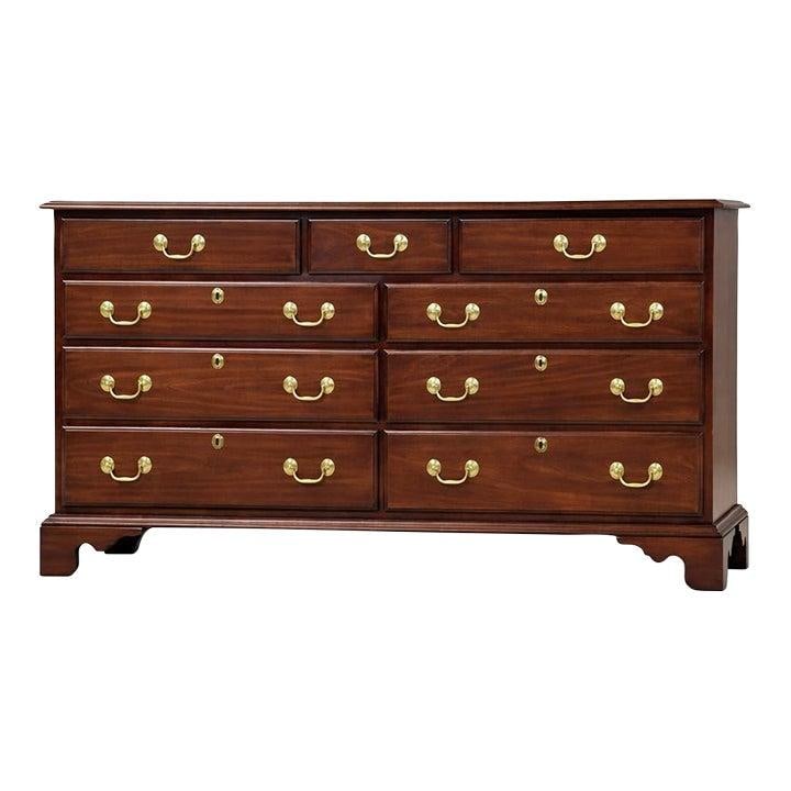 Harden Cherry Wood Nine Drawer Dresser Brass Pulls (1 of 9)