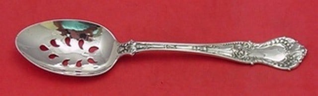 Whiting Dorothy Vernon Sterling Silver Pierced Serving Spoon 9-Hole (1 of 1)