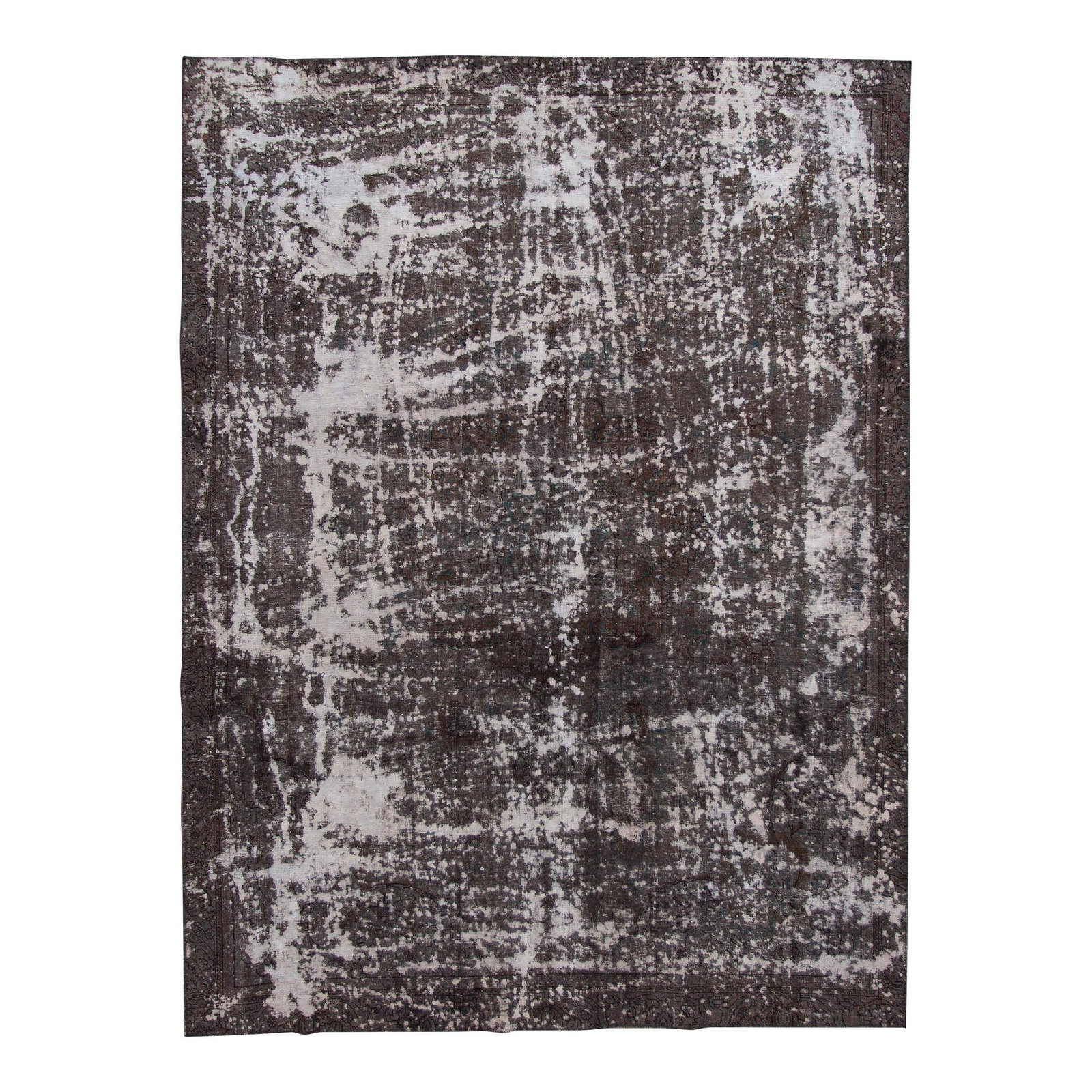 Vintage Handmade Wool Rug Gray Brown Allover Design 8'6 X 11'3 (1 of 10)