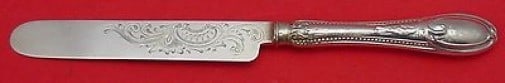 Tifft & Whiting Sterling Silver 8.25 Breakfast Knife with Bright-Cut Design (1 of 1)