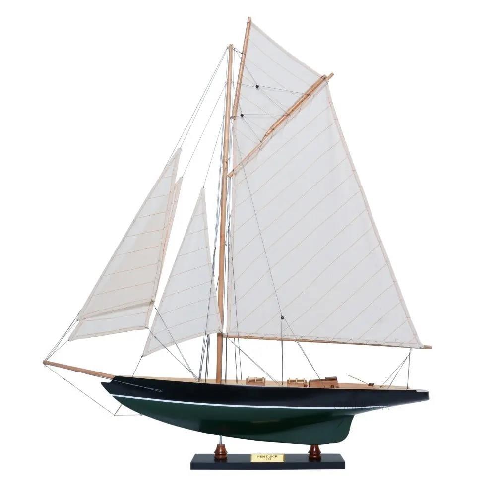 Nautical Pen Duick Replica Model 1898 Wood Display 30.70H (1 of 17)