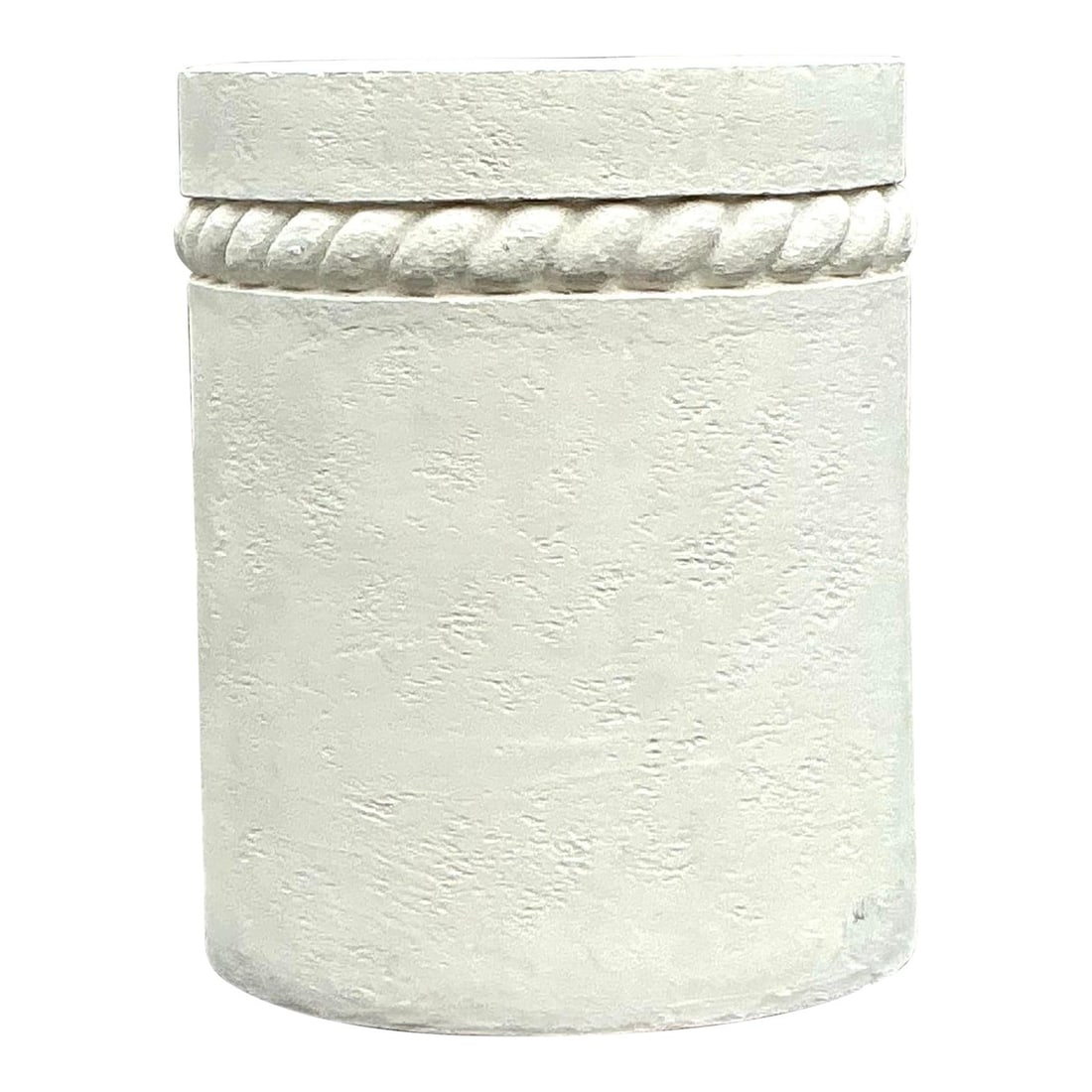 Vintage Boho Plaster Twist Accent Table White 18.5 x 22 (1 of 6)