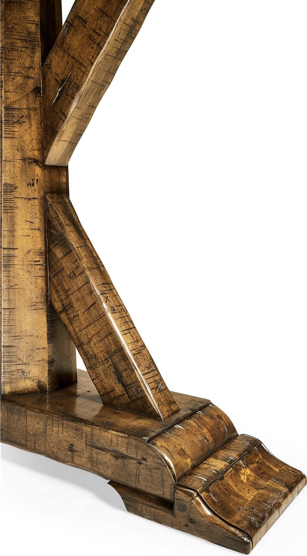 Rustic Walnut Console Table by Jonathan Charles for Narrow Spaces - 6
