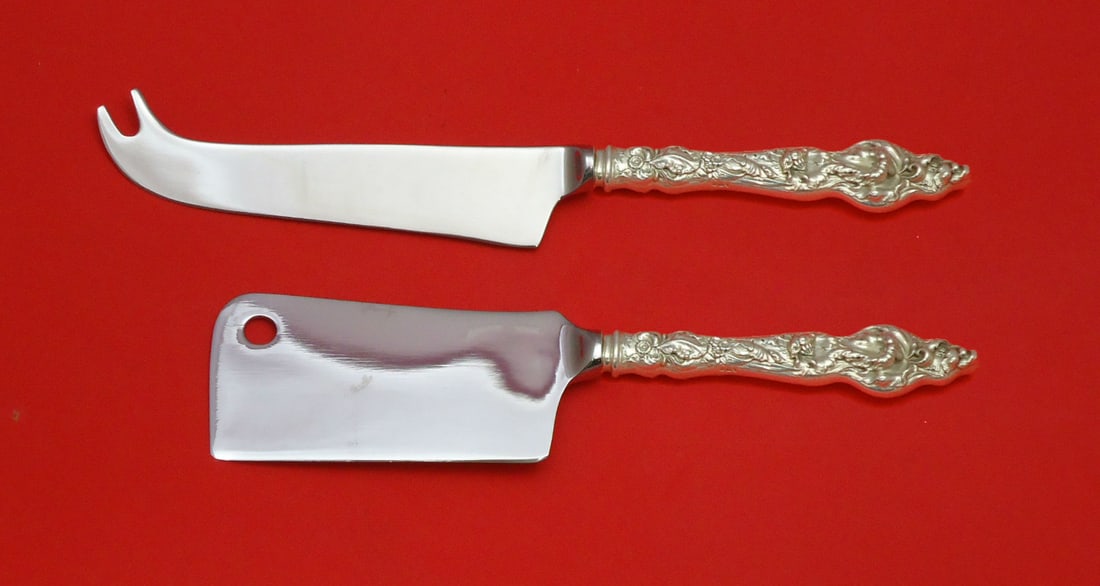 Reed and Barton Les Six Fleurs Sterling Silver Cheese Set 2pc Custom (1 of 1)